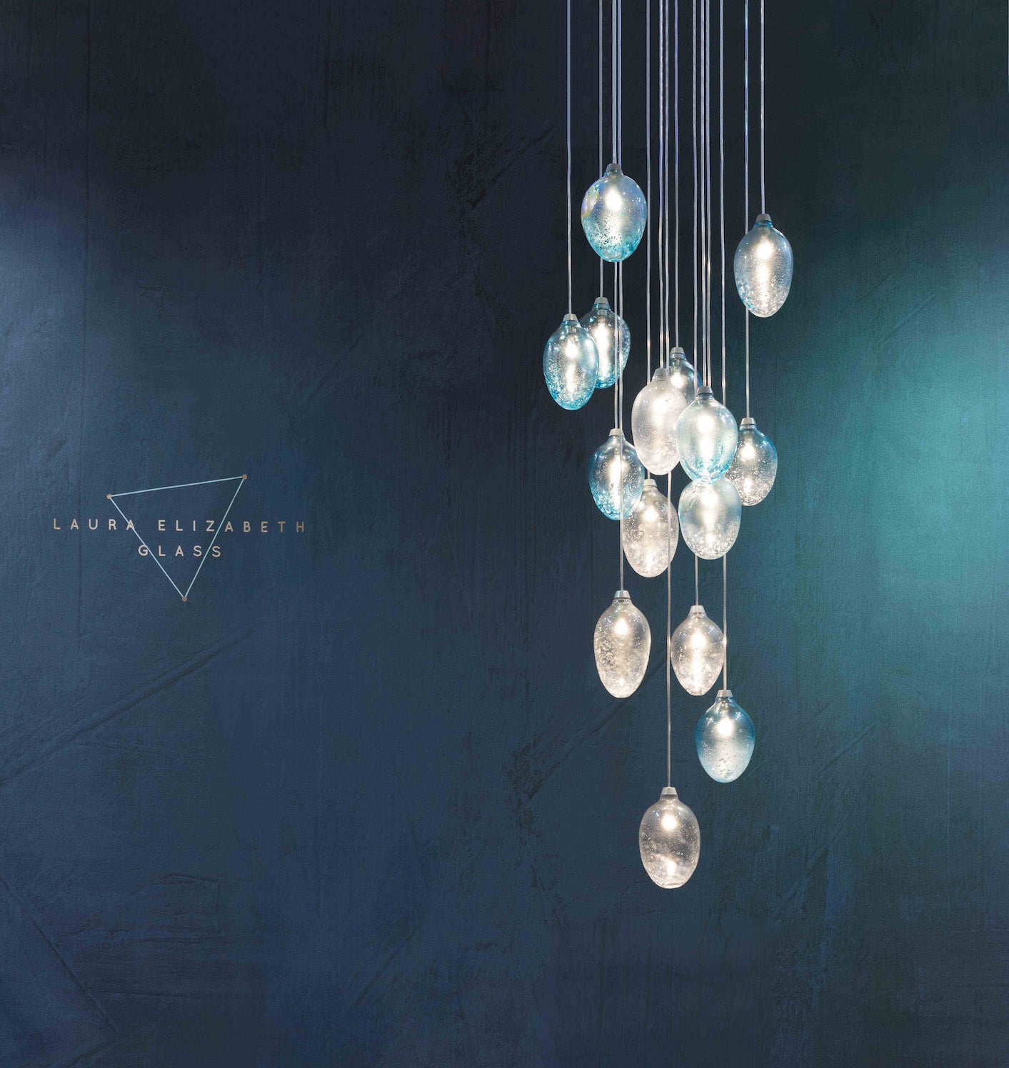 Laura Elizabeth Glass hand blown glass bespoke glass chandelier