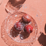 Molten 1090 hand blown glass FLECK silver bowl