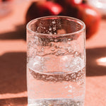 molten 1090 hand blown glass FLECK silver tumbler