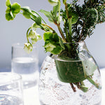 Molten 1090 hand blown glass FLECK gold vase