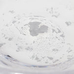 molten 1090 hand blown glass vase silver fleck macro close up