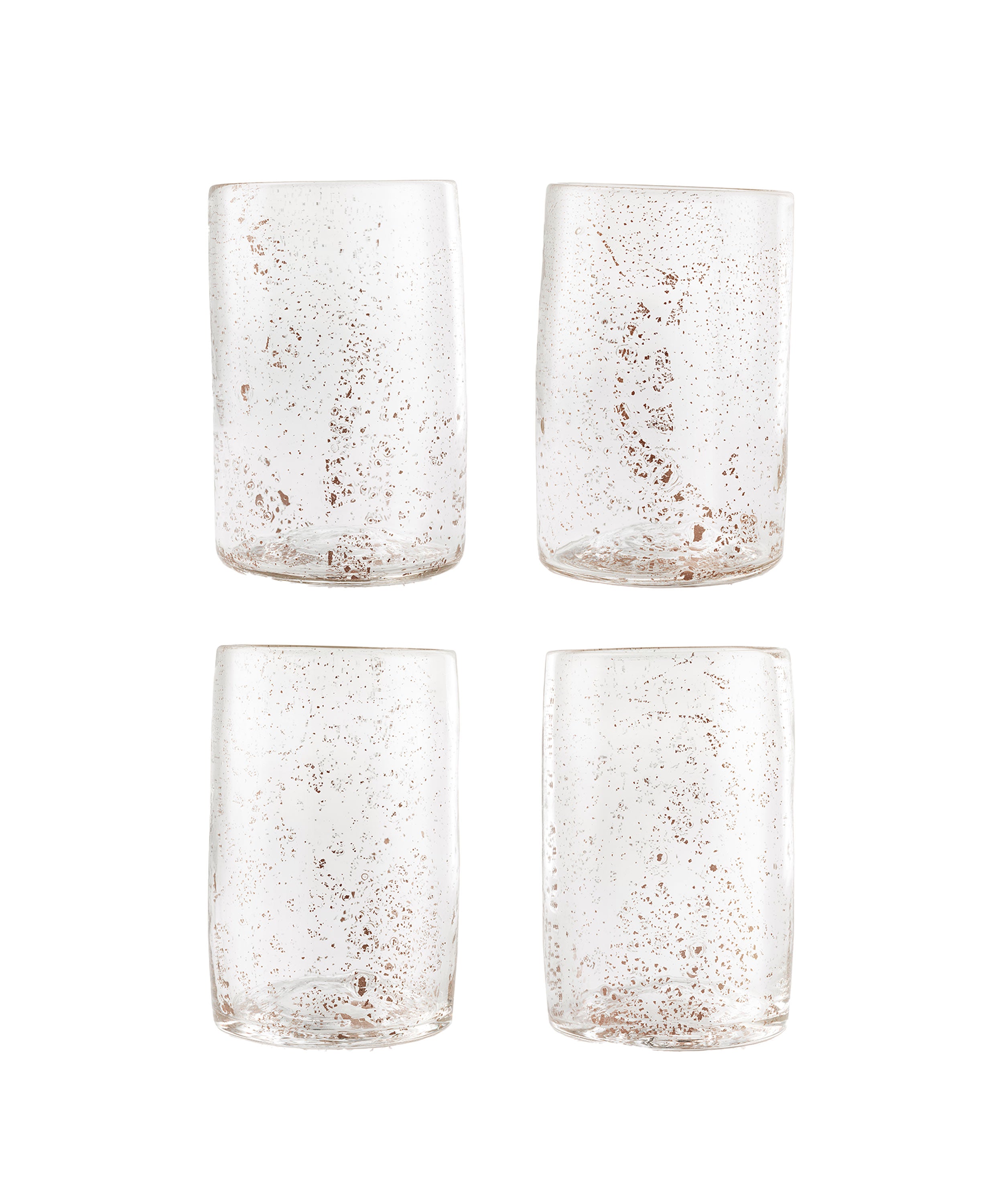 Molten 1090 FLECK hand blown glass tumblers gold set of 4