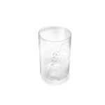 molten 1090 FLUX hand blown glass tumbler silver above