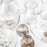 molten 1090 fleck hand blown glass glassware gift collection gold