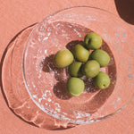 Molten 1090 hand blown glass FLECK silver bowl 