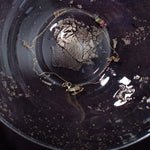 molten 1090 hand blown glass bowl gold 